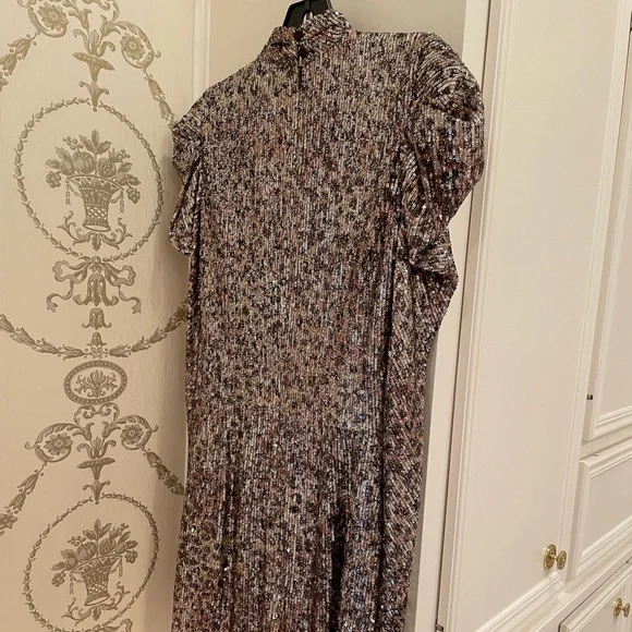 Jonathan Simkhai Mallory Sequined Long PuffSleeve Mini Dress Size 4